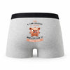 Caleçon Noel Caractère de Cochon - Humour Boxer Gris Idée Cadeau