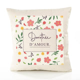 Housse de Coussin Femme Dorothée d'amour Motif Floral déco Salon canapé Chambre Cadeau Femme Anniversaire noël Coussin décoratif Motif Floral