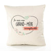 Housse de Coussin Premium Grand-Mère irremplaçable - Coton Canvas Fairtrade Beige Idée Cadeau Décoration Canapé 40x40