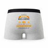 Caleçon Maman Cheffe De Chantier - Humour Boxer Gris Idée Cadeau Fête des Pères