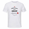 Maillot de Sport Homme pour Gregory Damour - T-Shirt Respirant Polyester Manches Courtes - Cadeau Sportif Anniversaire Noël Fête des Pères