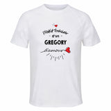 Maillot de Sport Homme pour Gregory Damour - T-Shirt Respirant Polyester Manches Courtes - Cadeau Sportif Anniversaire Noël Fête des Pères