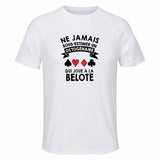 Maillot de Sport Homme Belote Copie 4 Octogenaire - T-Shirt Respirant Polyester Manches Courtes - Cadeau Sportif Anniversaire Noël Fête des Pères