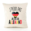 Housse de Coussin Premium Allemand Version Blanc - Coton Canvas Fairtrade Beige Idée Cadeau Décoration Canapé