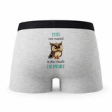 Caleçon Cette Meteorologue Caractère de Cochon - Humour Boxer Gris Idée Cadeau