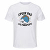 Maillot de Sport Homme Parapente J'peux Pas - T-Shirt Respirant Polyester Manches Courtes - Cadeau Sportif Anniversaire Noël Fête des Pères