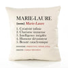 Housse de Coussin Premium Marie-Laure Définition - Coton Canvas Fairtrade Beige Idée Cadeau Décoration Canapé