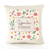Housse de Coussin Femme Djamila d'amour Motif Floral déco Salon canapé Chambre Cadeau Femme Anniversaire noël Coussin décoratif Motif Floral