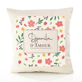 Housse de Coussin Femme Djamila d'amour Motif Floral déco Salon canapé Chambre Cadeau Femme Anniversaire noël Coussin décoratif Motif Floral