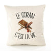 Housse de Coussin Premium coran - Coton Canvas Fairtrade Beige Idée Cadeau Décoration Canapé