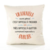 Housse de Coussin Premium Un Karatéka Aussi génial - Coton Canvas Fairtrade Beige Idée Cadeau Décoration Canapé