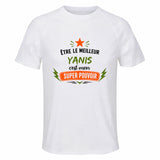 Maillot de Sport Homme Meilleur Yanis Super Pouvoir Cadeau Anniversaire Noël Fête des Pères T-Shirt Respirant Polyester