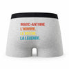 Caleçon Marc-Antoine Mythe Légende Vintage - Humour Boxer Gris Idée Cadeau