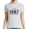 Cuvée 1987 Grand cru d'exception | T-Shirt Anniversaire Femme année de Naissance