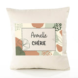 Housse de Coussin Femme Armelle Chérie Design Graphique déco Salon canapé Chambre Cadeau Femme Anniversaire noël Coussin décoratif Motif Floral