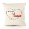 Housse de Coussin Premium Bibi irremplaçable - Coton Canvas Fairtrade Beige Idée Cadeau Décoration Canapé