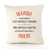 Housse de Coussin Premium Un Maxime Aussi génial - Coton Canvas Fairtrade Beige Idée Cadeau Décoration Canapé