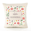 Housse de Coussin Femme Auteur exceptionnelle Motif Floral déco Salon canapé Chambre Cadeau Femme Anniversaire noël Coussin décoratif Motif Floral
