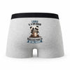 Caleçon Louka Panda Grain - Humour Boxer Gris Idée Cadeau