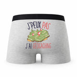 Caleçon Geocaching - Humour Boxer Gris Idée Cadeau Passion