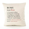 Housse de Coussin Premium Romy Définition - Coton Canvas Fairtrade Beige Idée Cadeau Décoration Canapé