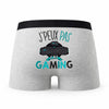 Caleçon Gaming - Humour Boxer Gris Idée Cadeau Passion