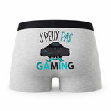 Caleçon Gaming - Humour Boxer Gris Idée Cadeau Passion