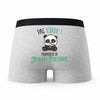 Caleçon Jean-Pierre Pas Touche Panda - Humour Boxer Gris Idée Cadeau