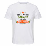 Maillot de Sport Homme Meilleur Sofiane Super Pouvoir Cadeau Anniversaire Noël Fête des Pères T-Shirt Respirant Polyester