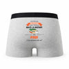 Caleçon Maman Prof - Humour Boxer Gris Idée Cadeau Fête des Pères
