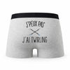 Caleçon Twirling - Humour Boxer Gris Idée Cadeau Passion