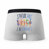 Caleçon Cabaret - Humour Boxer Gris Idée Cadeau Passion