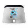 Caleçon Teletravail - Humour Boxer Gris Idée Cadeau Passion
