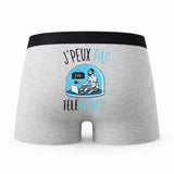 Caleçon Teletravail - Humour Boxer Gris Idée Cadeau Passion