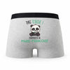 Caleçon Marie-Francoise Pas Touche Panda - Humour Boxer Gris Idée Cadeau