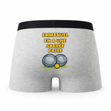 Caleçon Emmanuel en a Une Sacrée Paire - Humour Boxer Gris Idée Cadeau