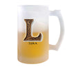 Verre à Bière Luka Lettre Viking | Chope de Bière Pinte | Idée Cadeau Prénom Motard Jeux de Rôle Vidéo Anniversaire Papa Collègue Départ Retraite Noël