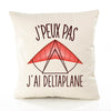 Housse de Coussin Premium deltaplace Version Blanc - Coton Canvas Fairtrade Beige Idée Cadeau Décoration Canapé