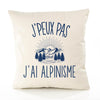 Housse de Coussin Premium Alpinisme Version Blanc - Coton Canvas Fairtrade Beige Idée Cadeau Décoration Canapé