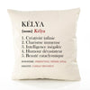 Housse de Coussin Premium Kélya Définition - Coton Canvas Fairtrade Beige Idée Cadeau Décoration Canapé 40x40