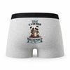 Caleçon Isaac Panda Grain - Humour Boxer Gris Idée Cadeau