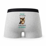 Caleçon Pascale la Plus Chouette - Humour Boxer Gris Idée Cadeau