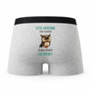 Caleçon Cette Gardienne Dimmeuble Caractère de Cochon - Humour Boxer Gris Idée Cadeau