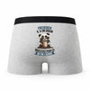 Caleçon Frederick Panda Grain - Humour Boxer Gris Idée Cadeau