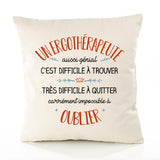 Housse de Coussin Premium Un Ergothérapeute Aussi génial - Coton Canvas Fairtrade Beige Idée Cadeau Décoration Canapé