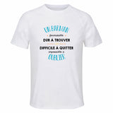 Maillot de Sport Homme pour Un Barman Formidable Blanc - T-Shirt Respirant Polyester Manches Courtes - Cadeau Sportif Anniversaire Noël Fête des Pères