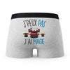 Caleçon Magie - Humour Boxer Gris Idée Cadeau Passion