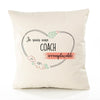 Housse de Coussin Premium Coach irremplaçable - Coton Canvas Fairtrade Beige Idée Cadeau Décoration Canapé
