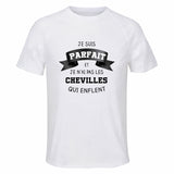 Maillot de Sport Homme Je suis Parfait - T-Shirt Respirant Polyester Manches Courtes - Cadeau Sportif Anniversaire Noël Fête des Pères