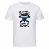 Maillot de Sport Homme Rafting Septuagenaire - T-Shirt Respirant Polyester Manches Courtes - Cadeau Sportif Anniversaire Noël Fête des Pères